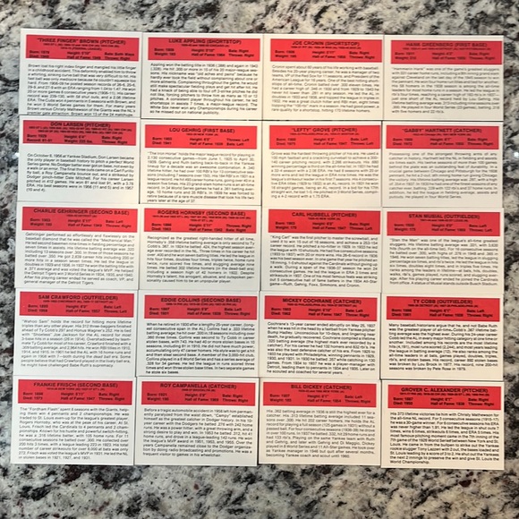 1987 Hygrade Baseball’s All-Time Greats collectible cards. Total of 48 cards. 😲 - Picture 6 of 6